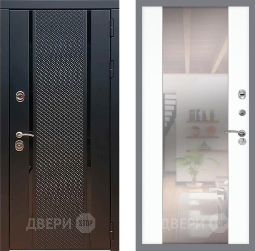 Дверь Рекс (REX) 25 СБ-16 Зеркало Силк Сноу в Химках