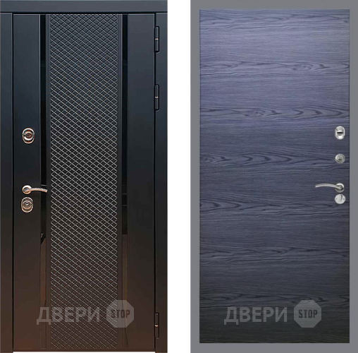 Входная металлическая Дверь Рекс (REX) 25 GL Дуб тангенальный черный в Химках