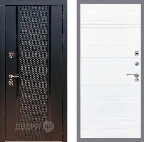 Входная металлическая Дверь Рекс (REX) 25 Line Силк Сноу в Химках