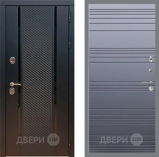 Входная металлическая Дверь Рекс (REX) 25 Line Силк титан в Химках