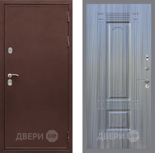 Входная металлическая Дверь Рекс (REX) 5 металл 3 мм FL-2 Сандал грей в Химках
