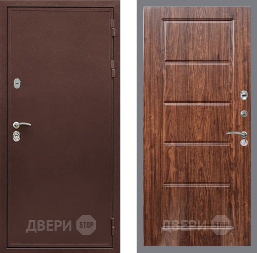 Входная металлическая Дверь Рекс (REX) 5 металл 3 мм FL-39 орех тисненый в Химках