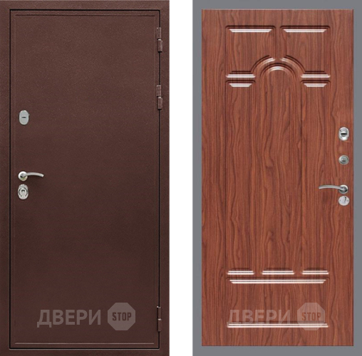 Дверь Рекс (REX) 5 металл 3 мм FL-58 орех тисненый в Химках