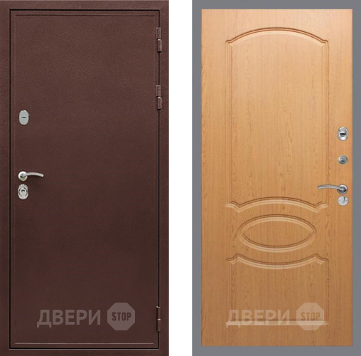 Дверь Рекс (REX) 5 металл 3 мм FL-128 Дуб в Химках