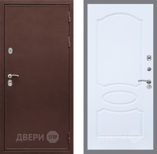 Входная металлическая Дверь Рекс (REX) 5 металл 3 мм FL-128 Силк Сноу в Химках