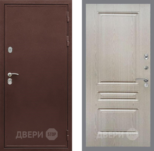Входная металлическая Дверь Рекс (REX) 5 металл 3 мм FL-243 Беленый дуб в Химках