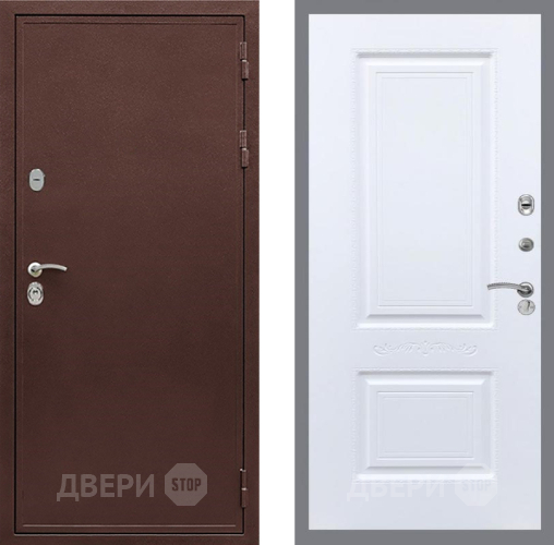 Входная металлическая Дверь Рекс (REX) 5 металл 3 мм Смальта Силк Сноу в Химках